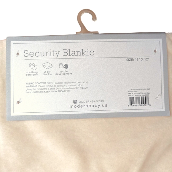 Bunny Security Blanket Baby Lovey Teether Rattle Crinkle Easter Nursery Photos - Picture 4 of 5